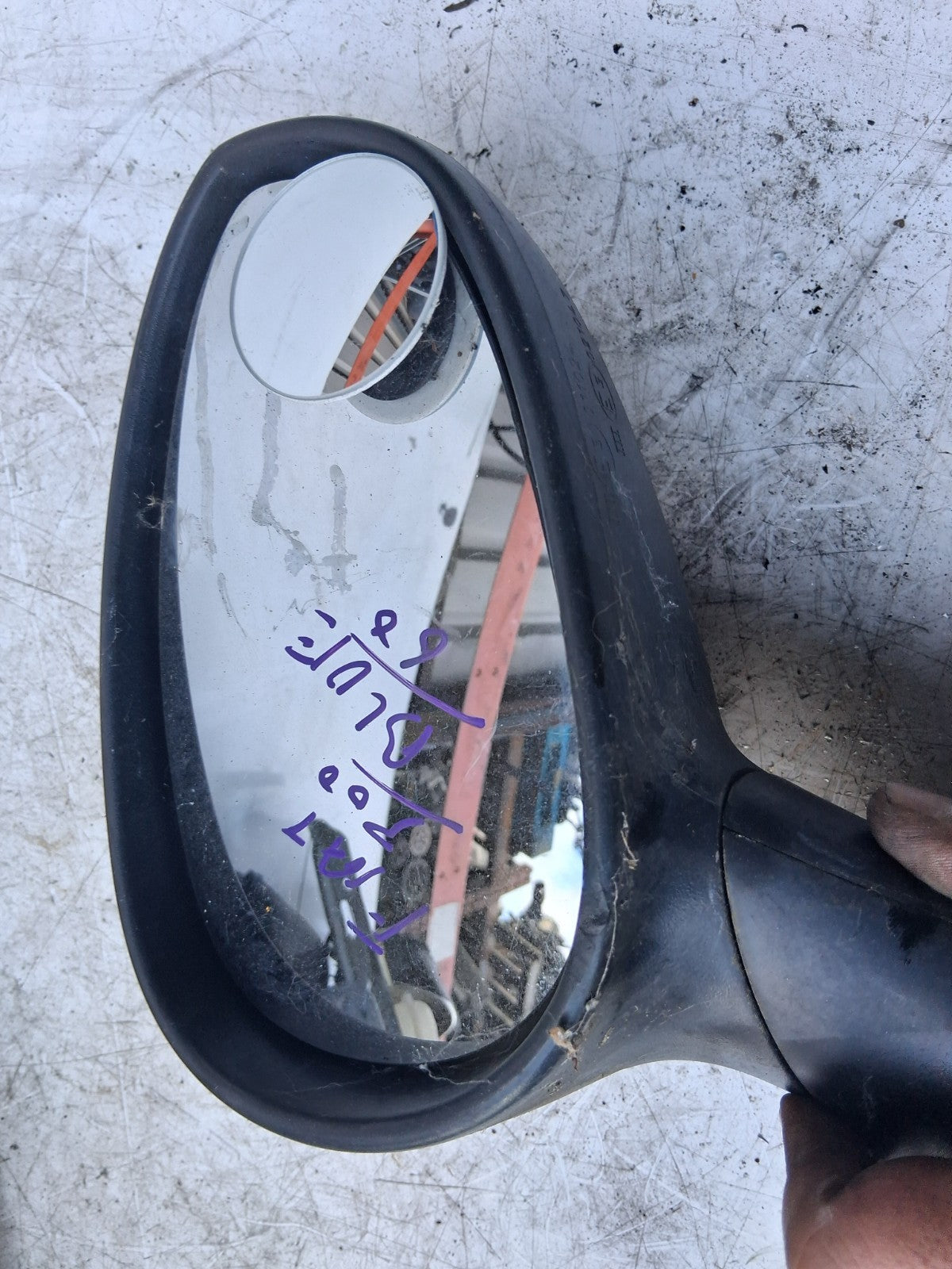 2010 FIAT 500 LOUNGE MK1 OSF DRIVER SIDE FRONT RIGHT WING MIRROR BLACK