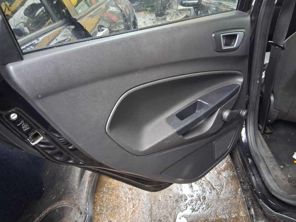 2014 FORD FIESTA MK7 NSR PASSENGER SIDE REAR COMPLETE DOOR PANTHER BLACK DC