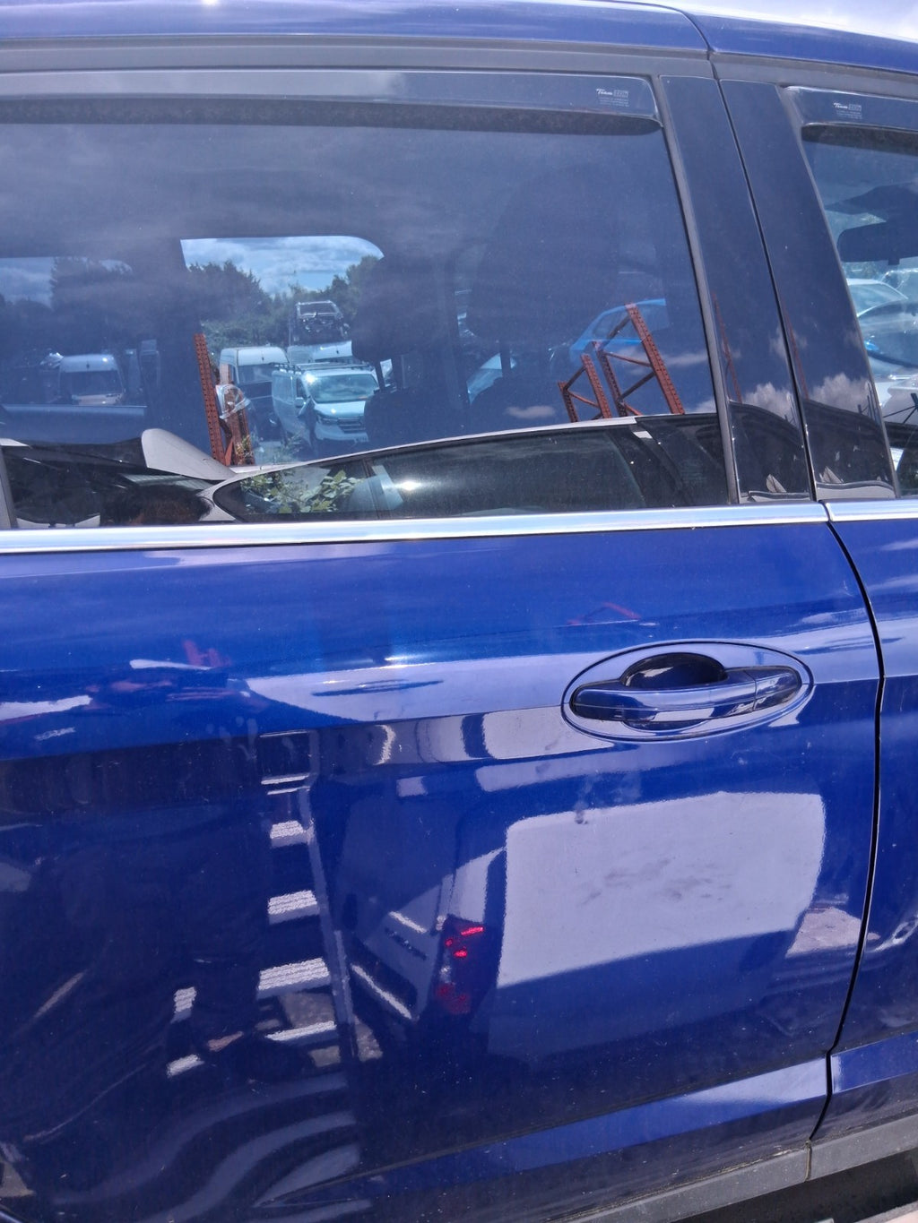 2015 FORD GRAND C MAX MK2 OSR DRIVER SIDE REAR BARE SLIDING DOOR IMPACT BLUE HE