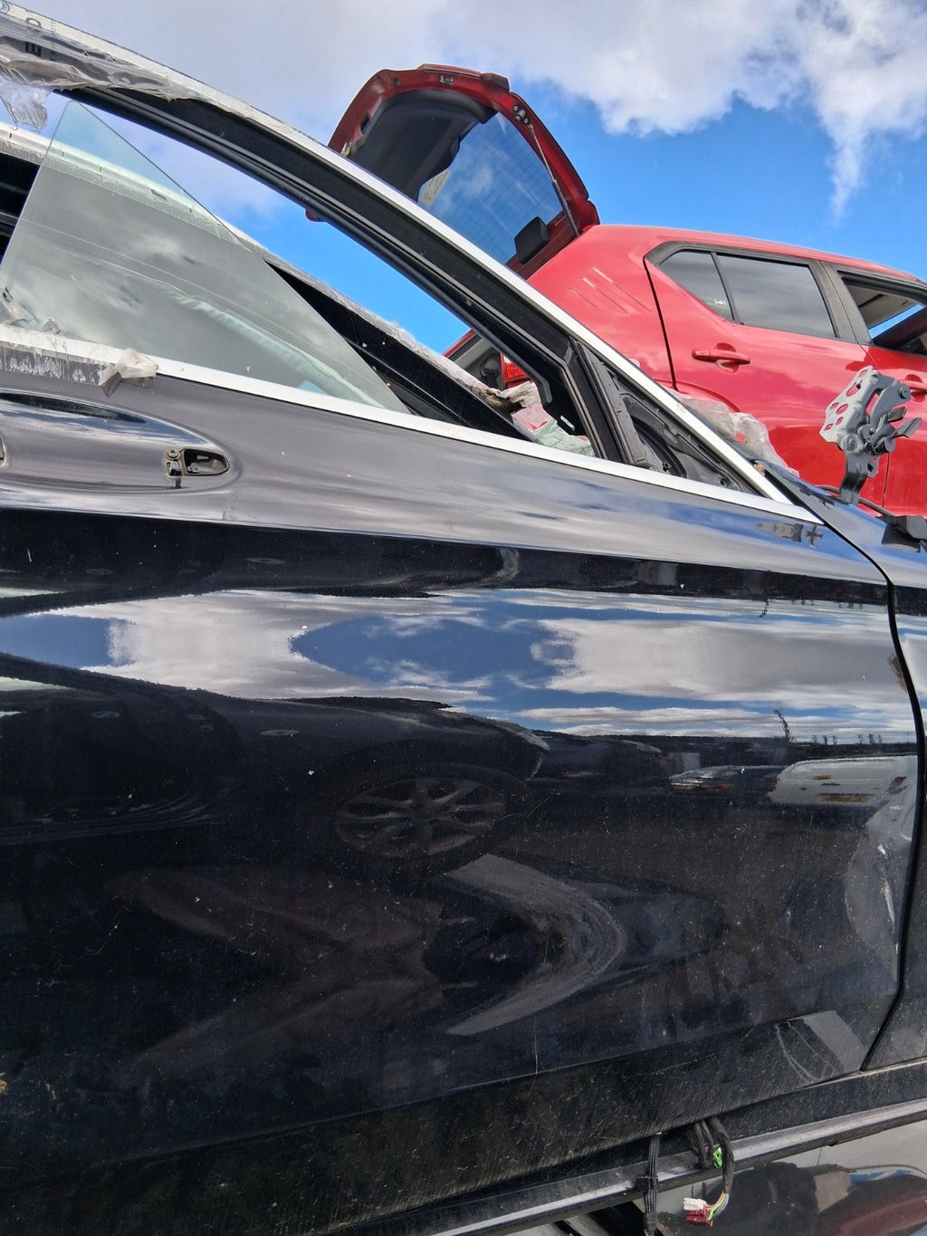 2016 MERCEDES C CLASS W205 OSF DRIVER SIDE FRONT RIGHT BARE DOOR BLACK 197