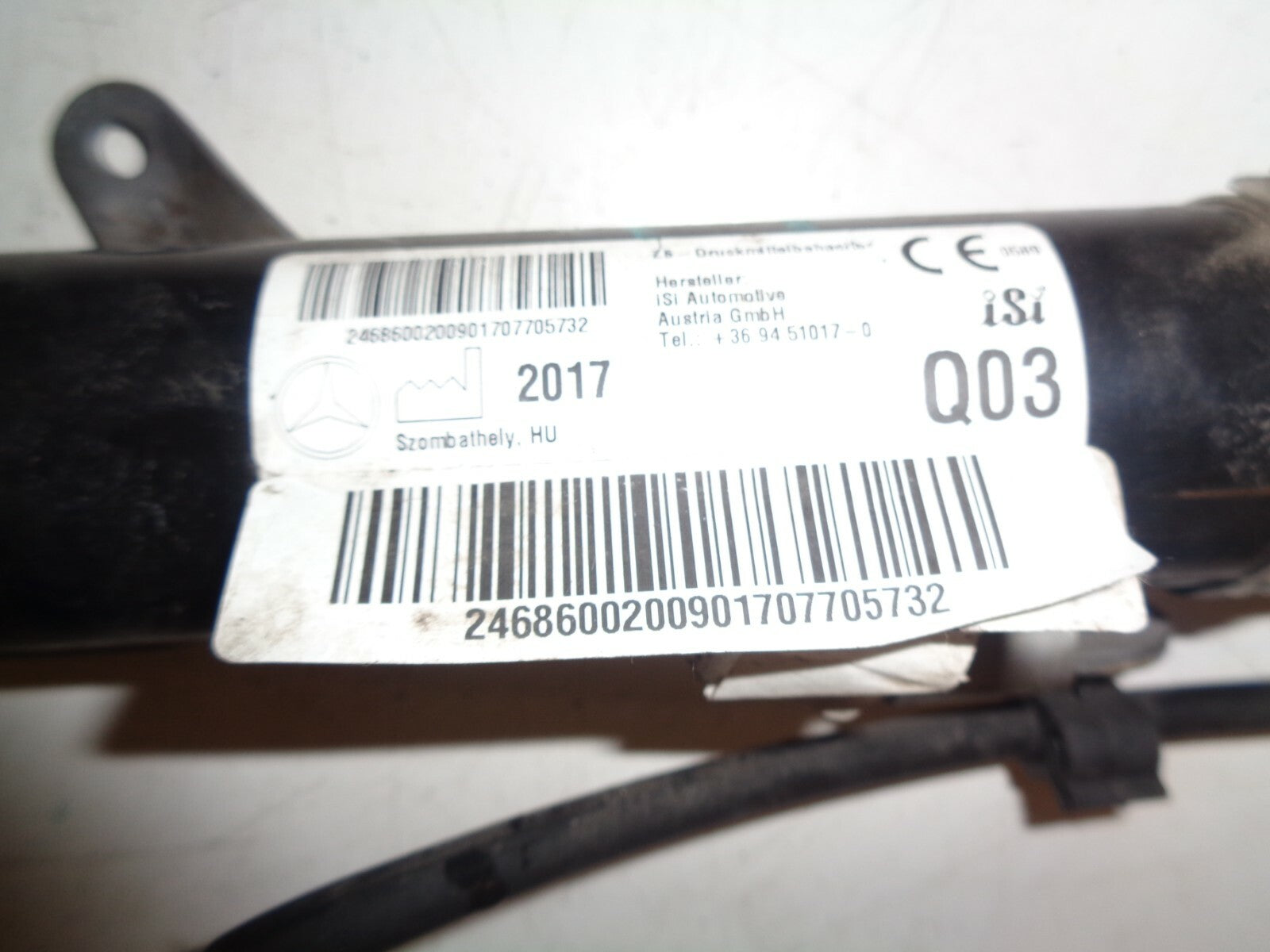 MERCEDES BENZ 2017 A CLASS A180  W176 PRESSURE AGENT CONTAINER 246860020