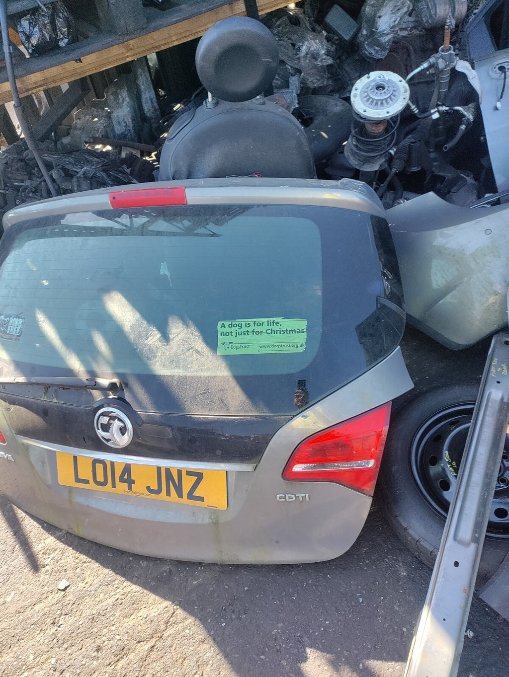 2014 VAUXHALL MERIVA B REAR TAILGATE BOOTLID BROWN