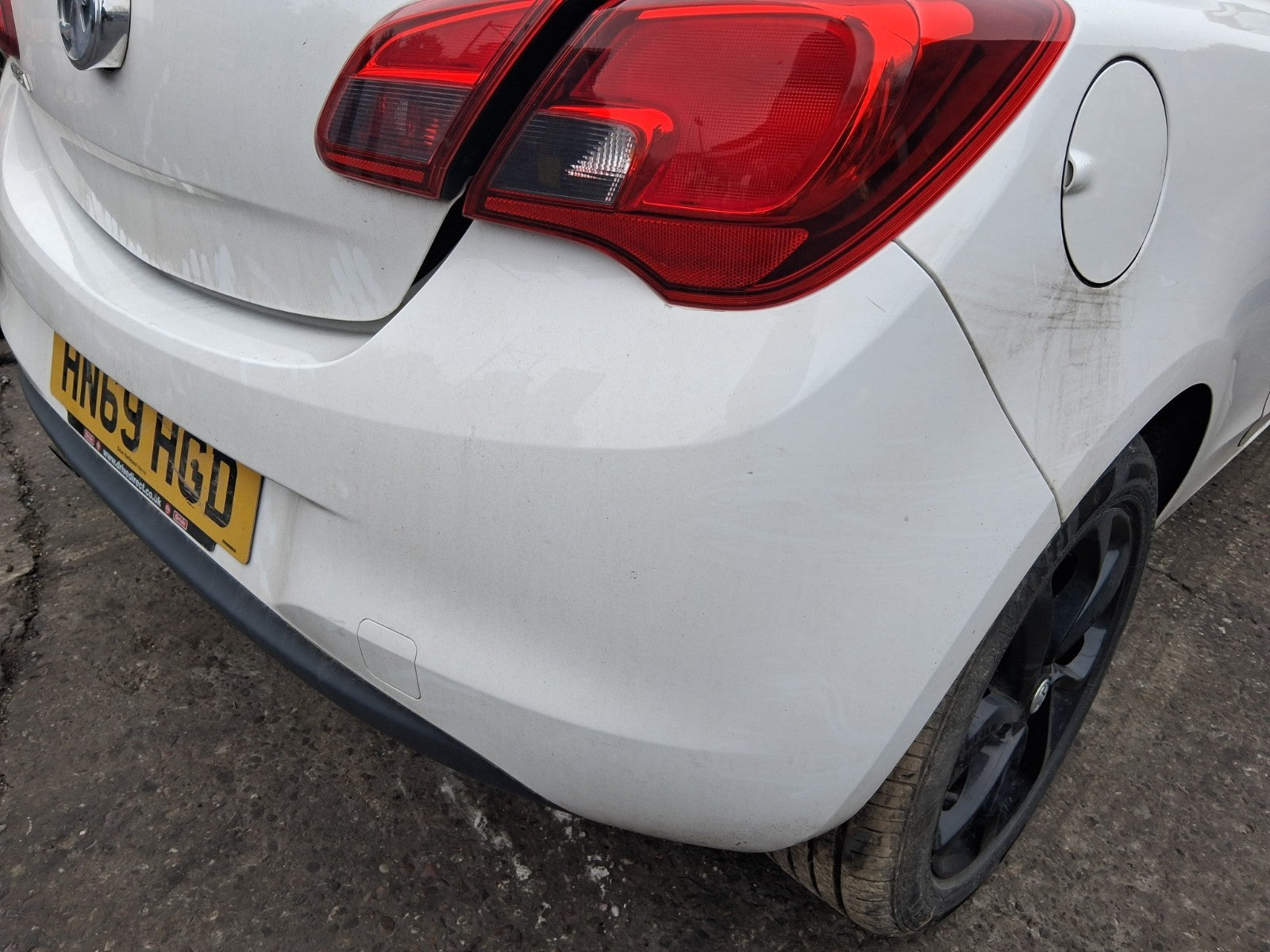 2019 VAUXHALL CORSA E 3 DOOR REAR COMPLETE BUMPER OLYMPIC WHITE Z40R