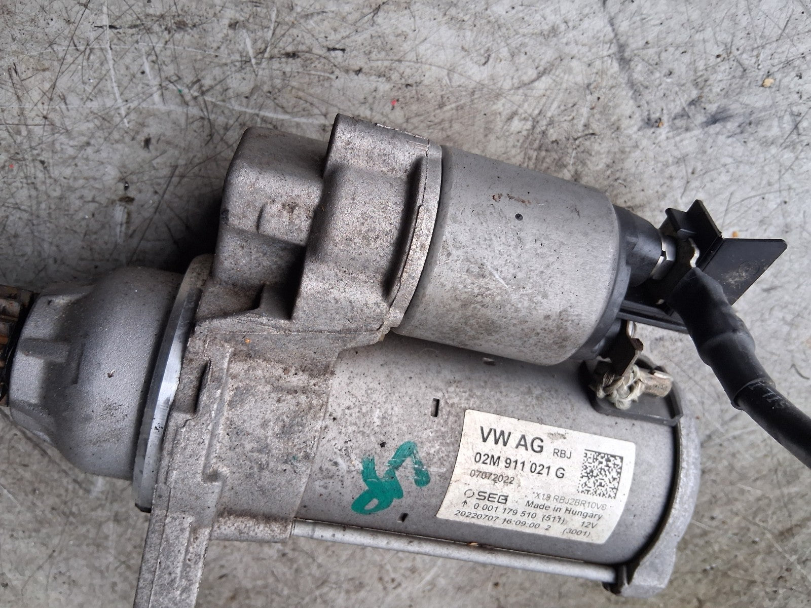 2021 VOLKSWAGEN UP CITIGO 1.0 PETROL STARTER MOTOR 02M911021G