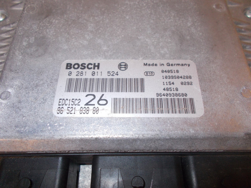 CITROEN C5 2004 2.0 HDI ENGINE CONTROL UNIT/ ECU 0281011524 9652183880