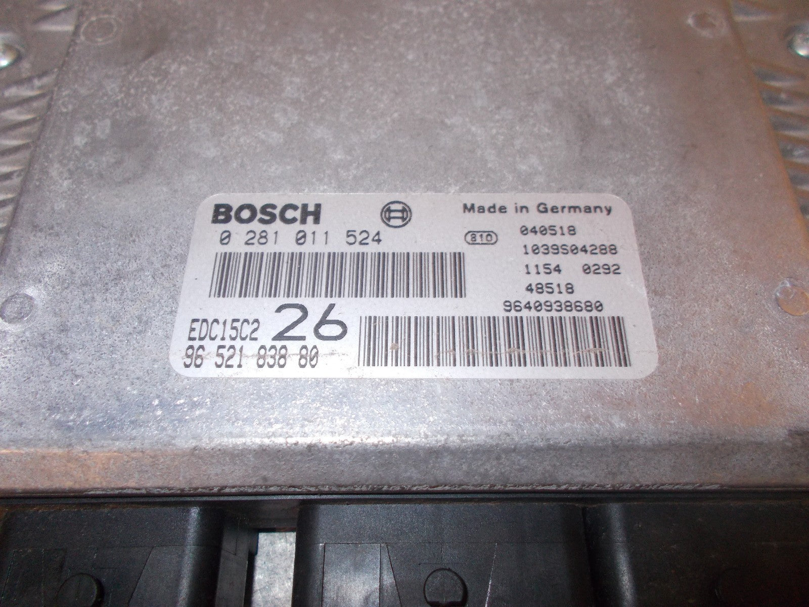 CITROEN C5 2004 2.0 HDI ENGINE CONTROL UNIT/ ECU 0281011524 9652183880
