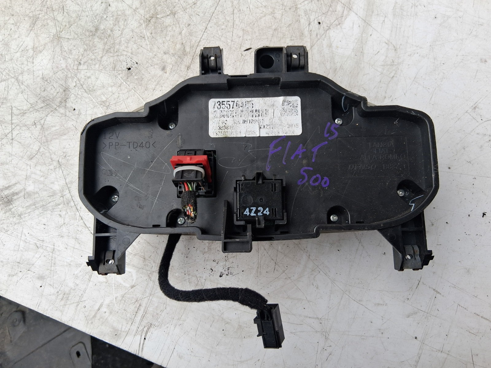 2015 FIAT 500 LOUNGE AC HEATER CLIMATE CONTROL SWITCH PANEL 735595278