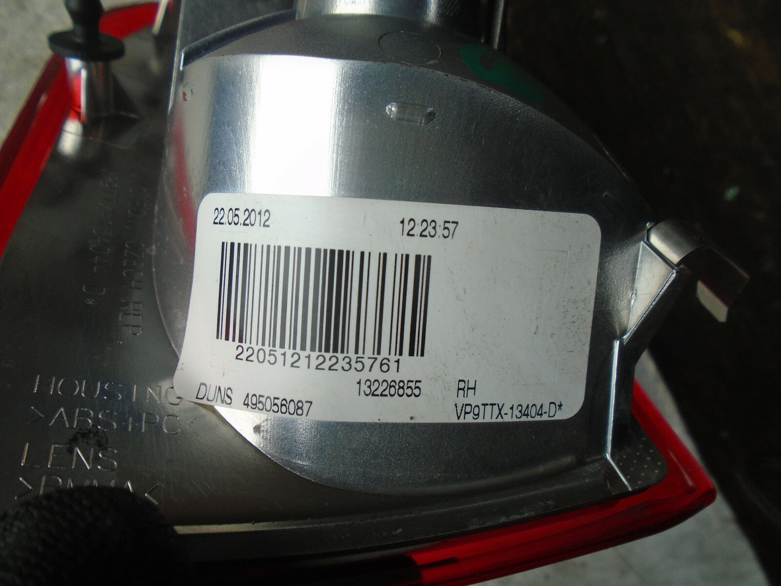 VAUXHALL INSIGNIA MK1 2012 OSR DRIVER SIDE REAR INNER TAIL LIGHT 13226855