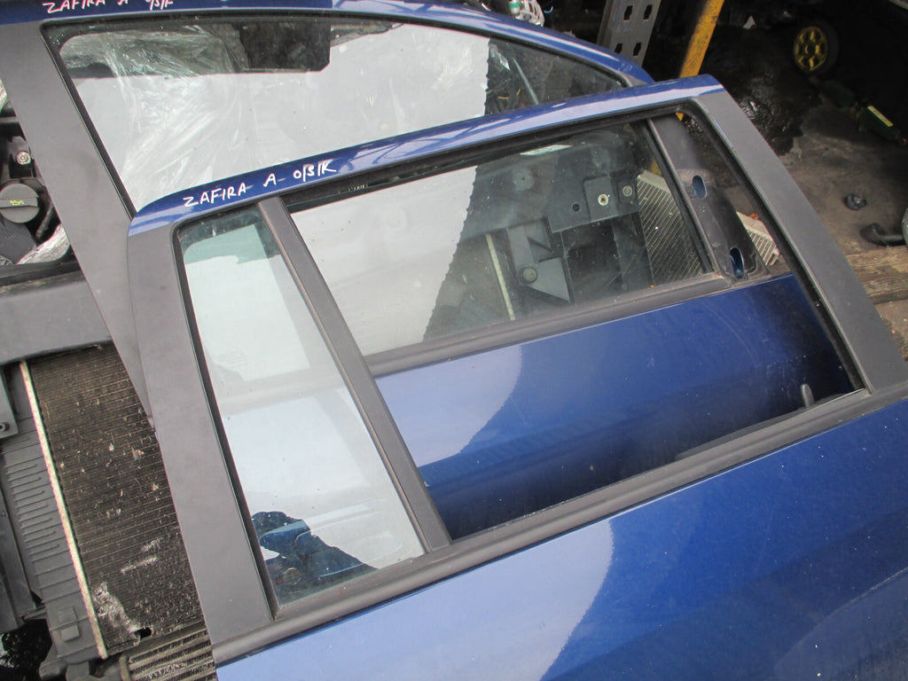 VAUXHALL ZAFIRA A 2004 OSR DRIVER SIDE REAR COMPLETE DOOR BLUE