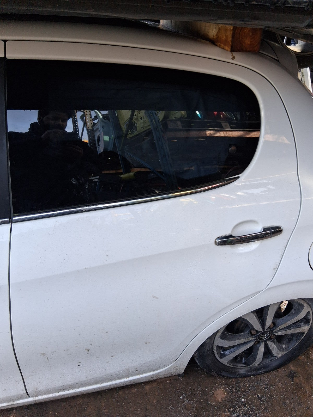 2018 CITROEN C1 MK2 NSR PASSENGER SIDE REAR COMPLETE DOOR LIPIZAN WHITE KWD