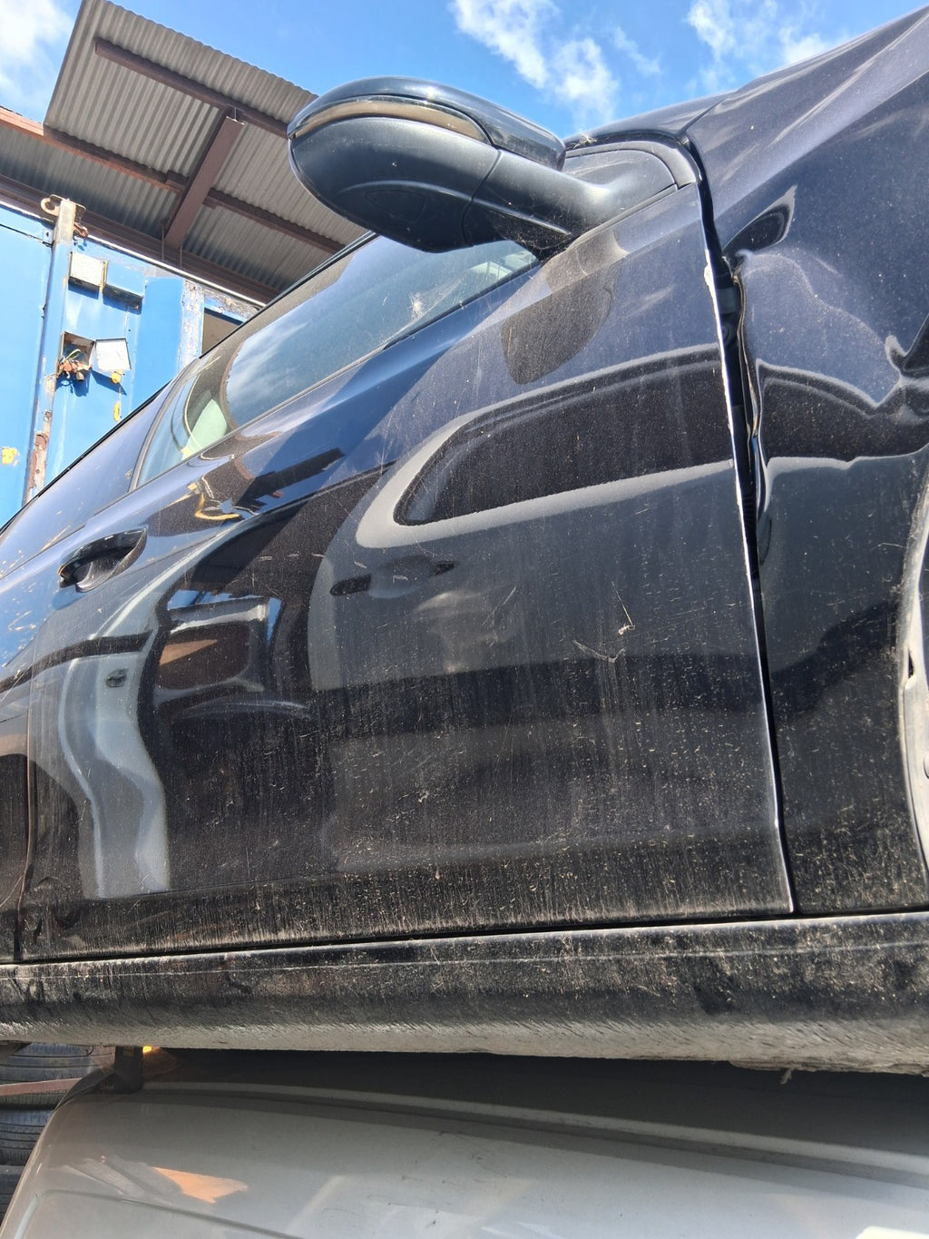 2012 VW VOLKSWAGEN GOLF MK6 OSF DRIVER SIDE FRONT BARE DOOR BLACK LC9X