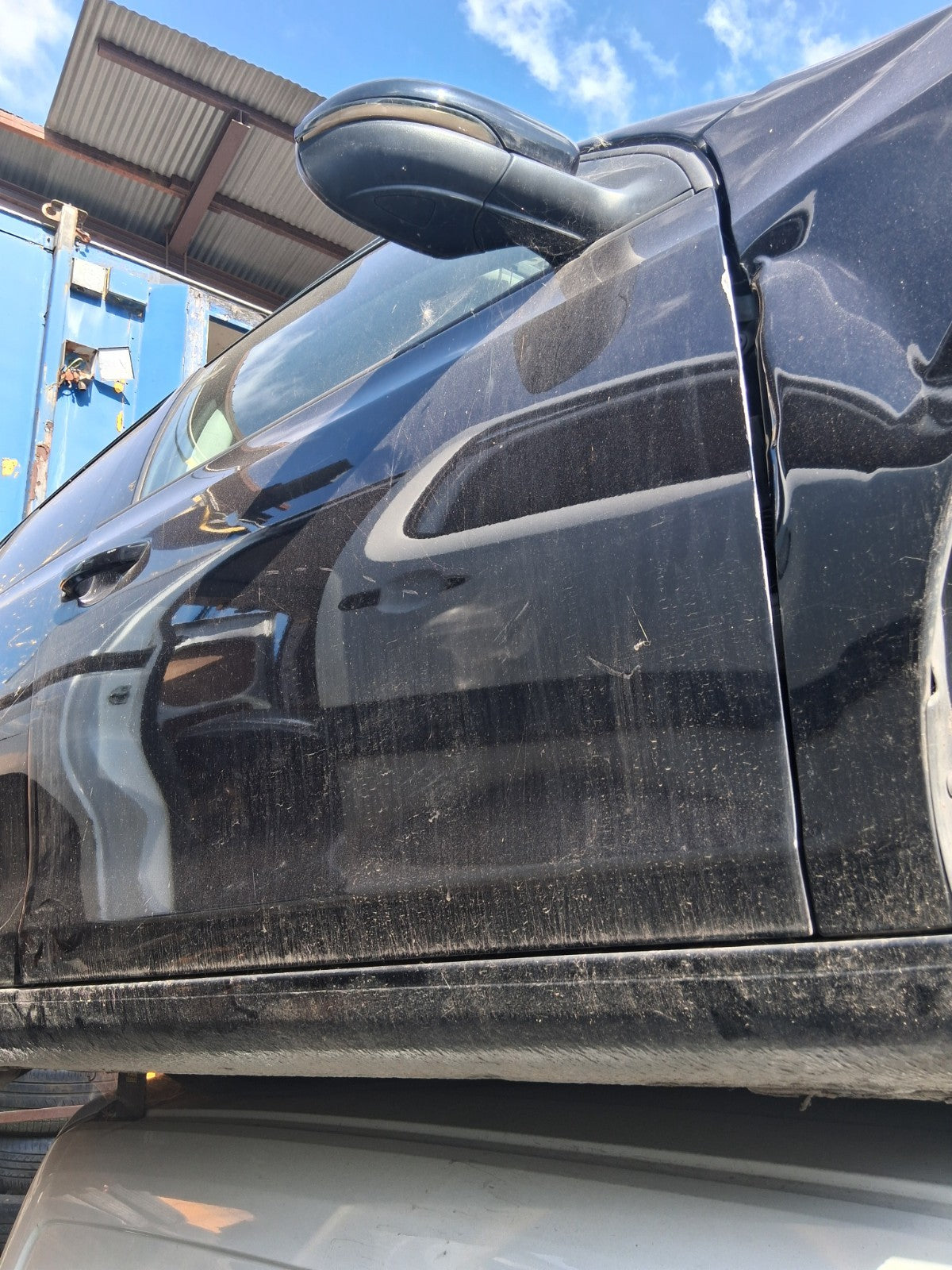2012 VW VOLKSWAGEN GOLF MK6 OSF DRIVER SIDE FRONT BARE DOOR BLACK LC9X