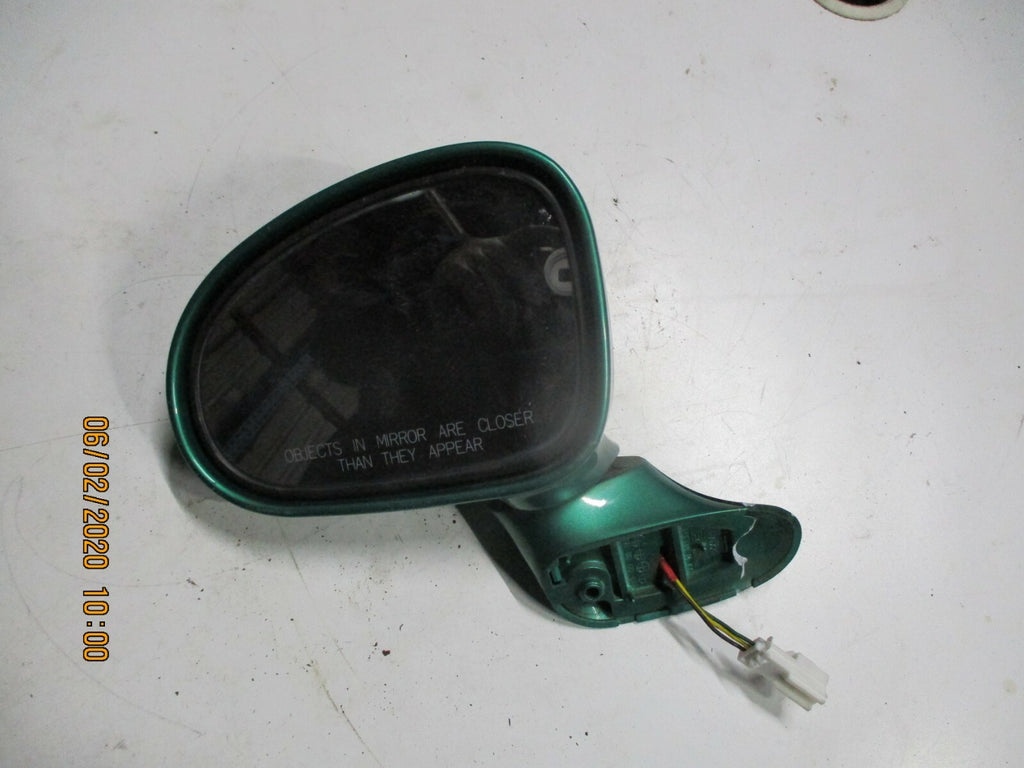 DAEWOO MATIZ 2004 NS PASSENGER SIDE MANUAL DOOR WING MIRROR IN GREEN
