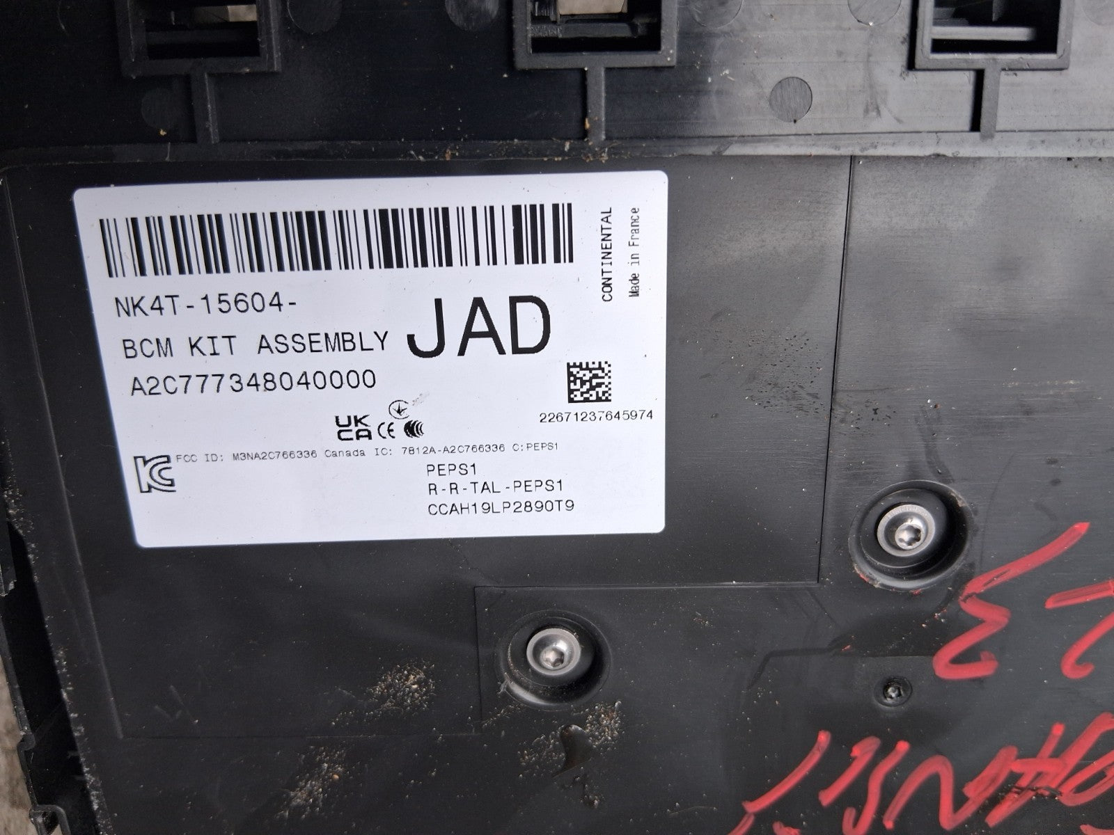 2023 FORD TRANSIT MK8 350 2.0 DIESEL BODY CONTROL UNIT BGM NK4T15604