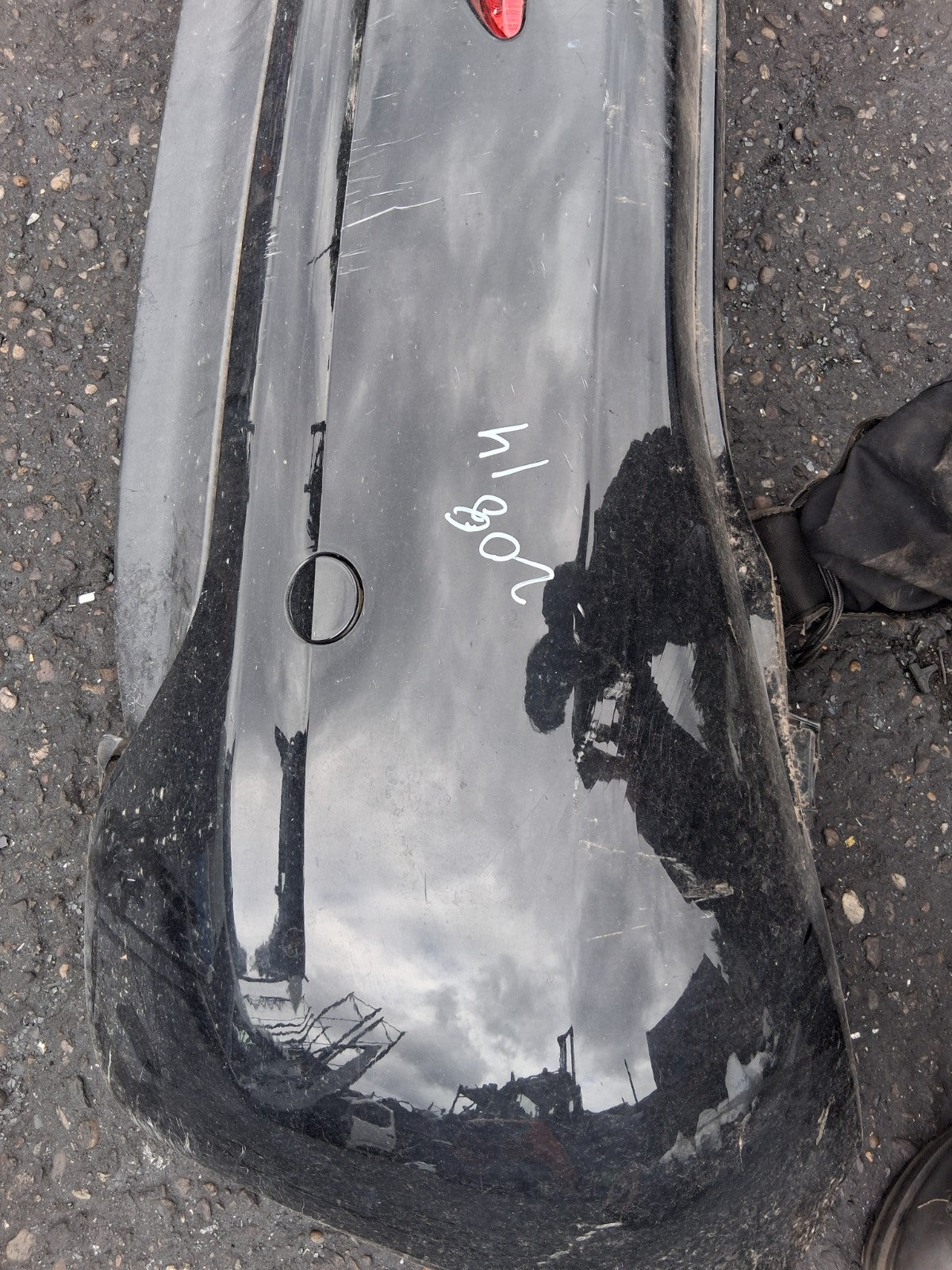 2014 PEUGEOT 208 COMPLETE REAR BUMPER PEARL BLACK KTV