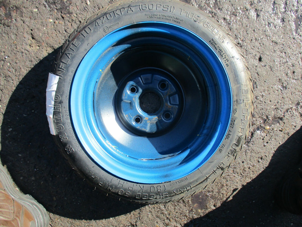 CHEVROLET MATIZ 4 STUD 13 INCH SPACE SAVER STEEL WHEEL KUMHO 105/80 R13