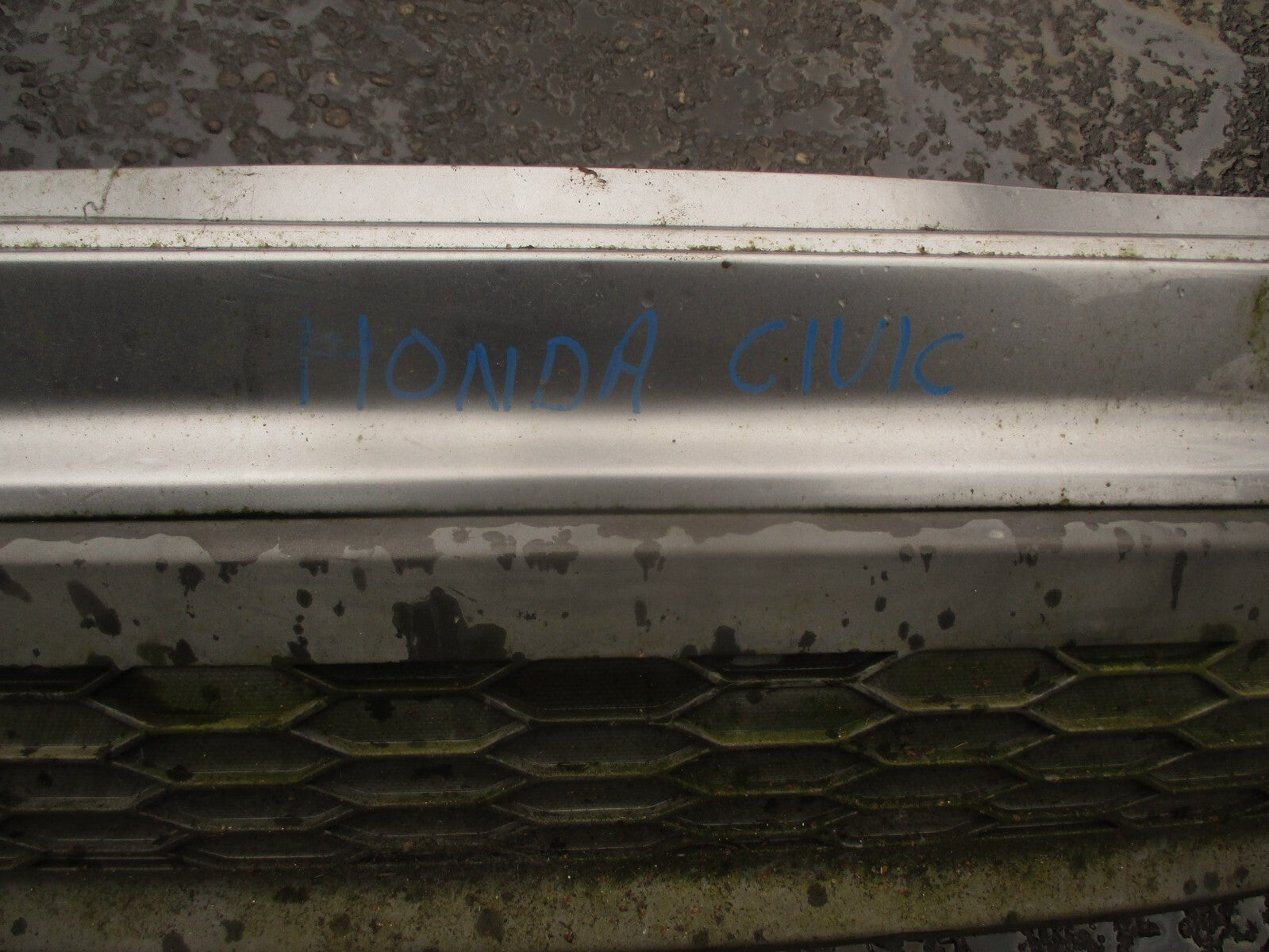 2007 HONDA CIVIC MK8 COMPLETE REAR BUMPER WITH EXHAUST TIPS SILVER
