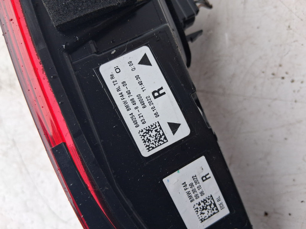 2024 BMW 2 SERIES F44 OSR OFF DRIVER RIGHT SIDE REAR INNER TAIL LIGHT 648253
