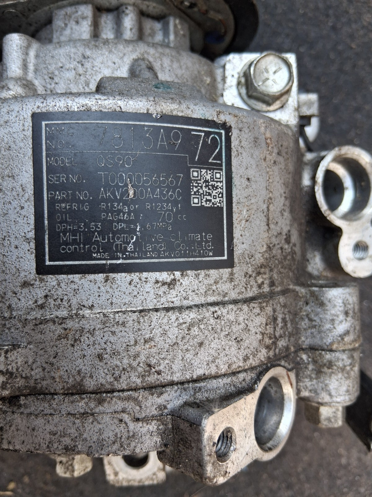 MITSUBISHI ASX 2020 2.0 PETROL AIR CON PUMP COMPRESSOR AKV200A436C