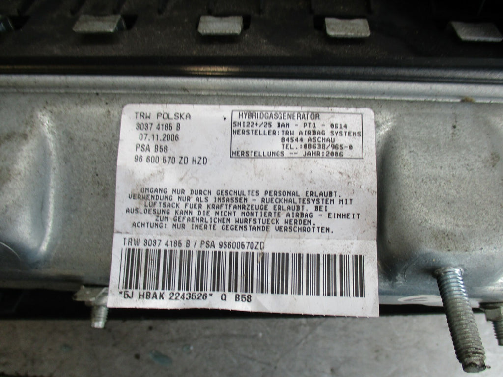 CITROEN C4 GRAND PICASSO OS DRIVER SIDE KNEE AIRBAG 96600570