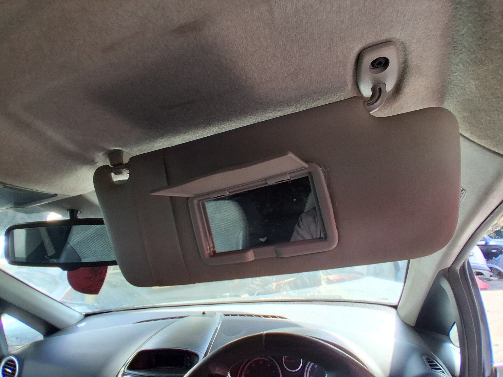 2009 VAUXHALL CORSA D OSF DRIVER SIDE FRONT RIGHT SUNVISOR