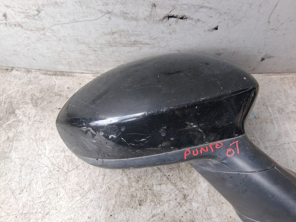 2007 FIAT GRANDE PUNTO OSF DRIVER SIDE FRONT RIGHT WING MIRROR BLACK