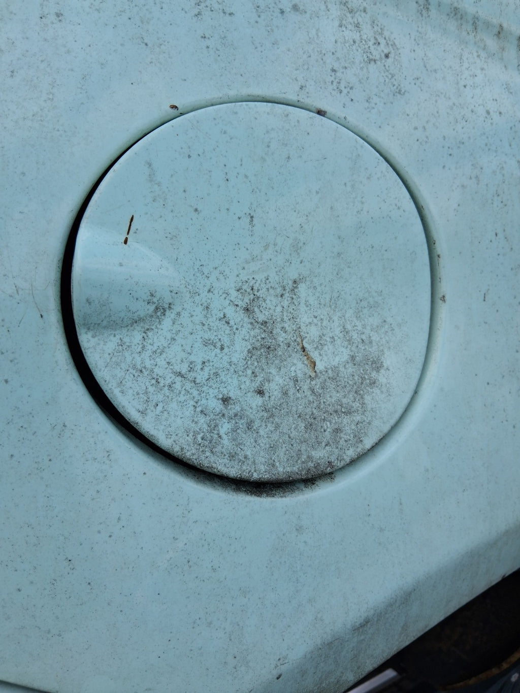 2015 FIAT 500 LOUNGE MK1 FUEL FLAP LID COVER OCEAN GREEN C175
