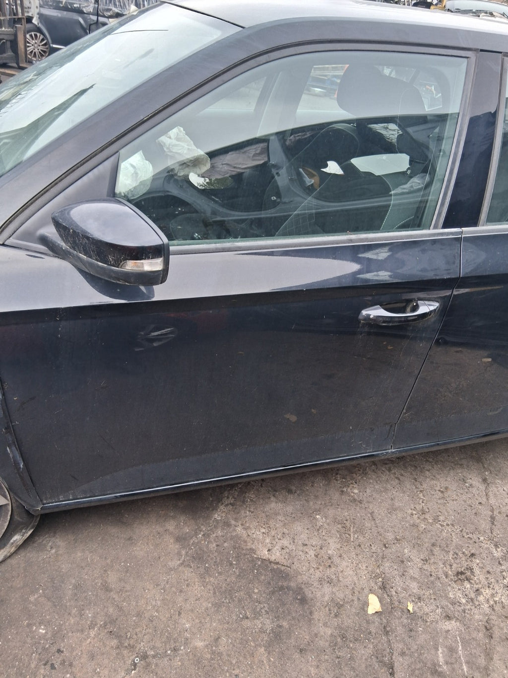 2020 SKODA FABIA MK3 NJ HATCHBACK NSF PASSENGER SIDE FRONT LEFT BARE DOOR BLACK