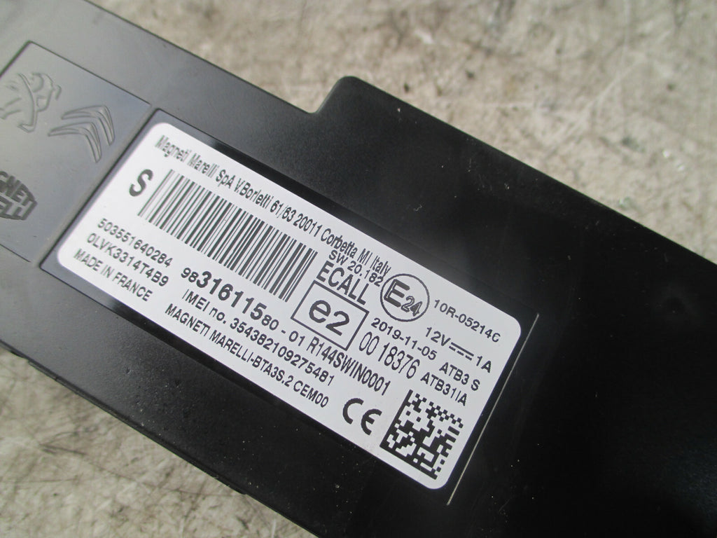 VAUXHALL CORSA F 2020 BLUETOOTH CONTROL MODULE 9831611580