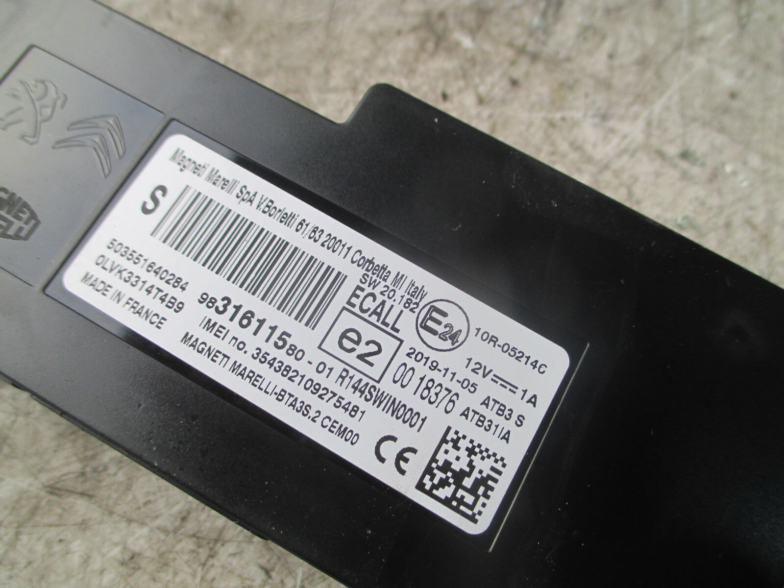 VAUXHALL CORSA F 2020 BLUETOOTH CONTROL MODULE 9831611580