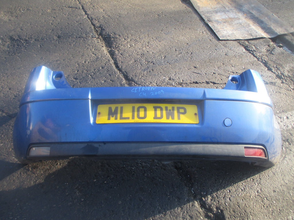 CITROEN C4 2009 REAR COMPLETE BUMPER BLUE