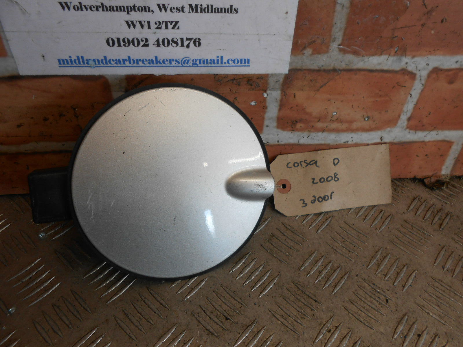 VAUXHALL CORSA D 2008 FUEL CAP COVER DOOR FLAP  13183307 SILVER