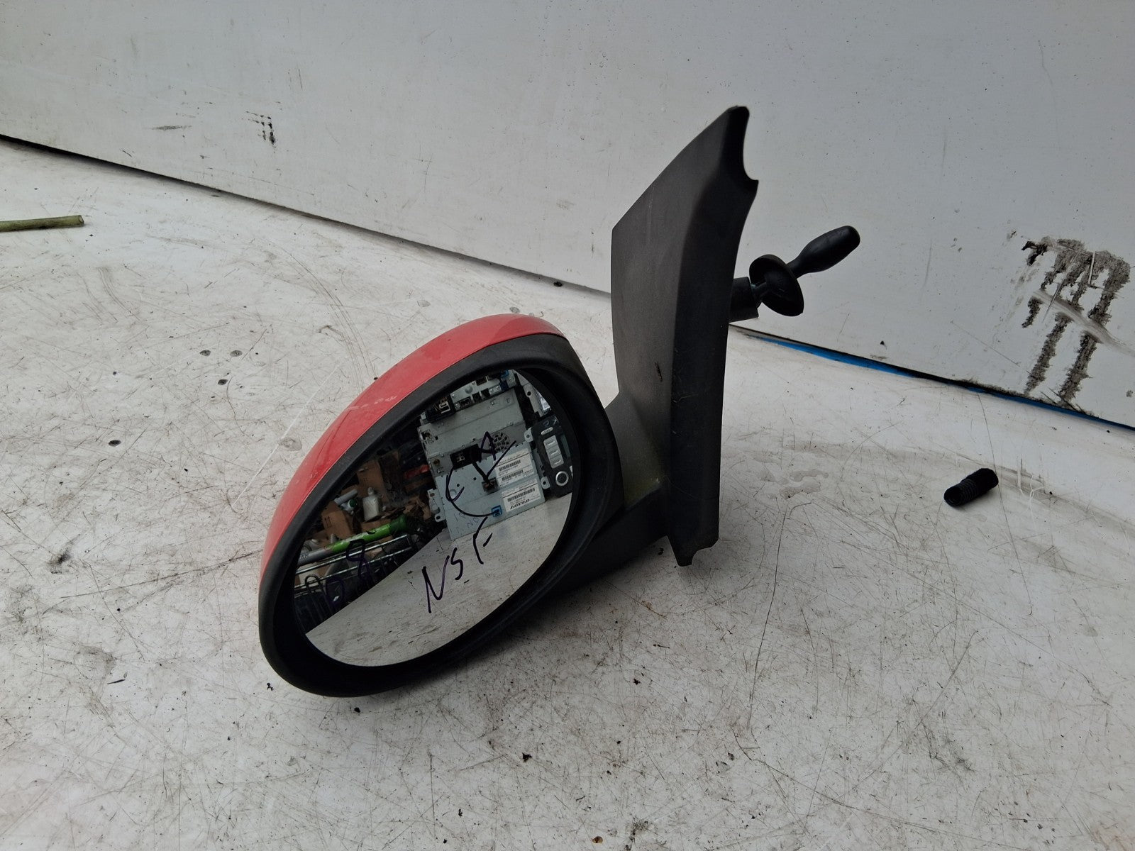 2008 CITROEN C1 MK1 NSF PASSENGER SIDE FRONT MANUAL WING MIRROR RED 879400H020