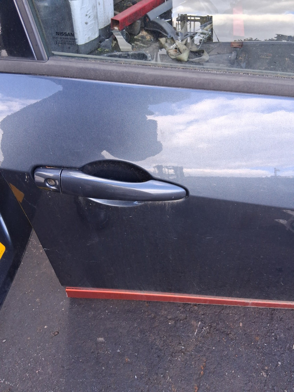 2018 NISSAN MICRA K14 OSF DRIVER SIDE FRONT COMPLETE DOOR GREY TITANIUM KPN
