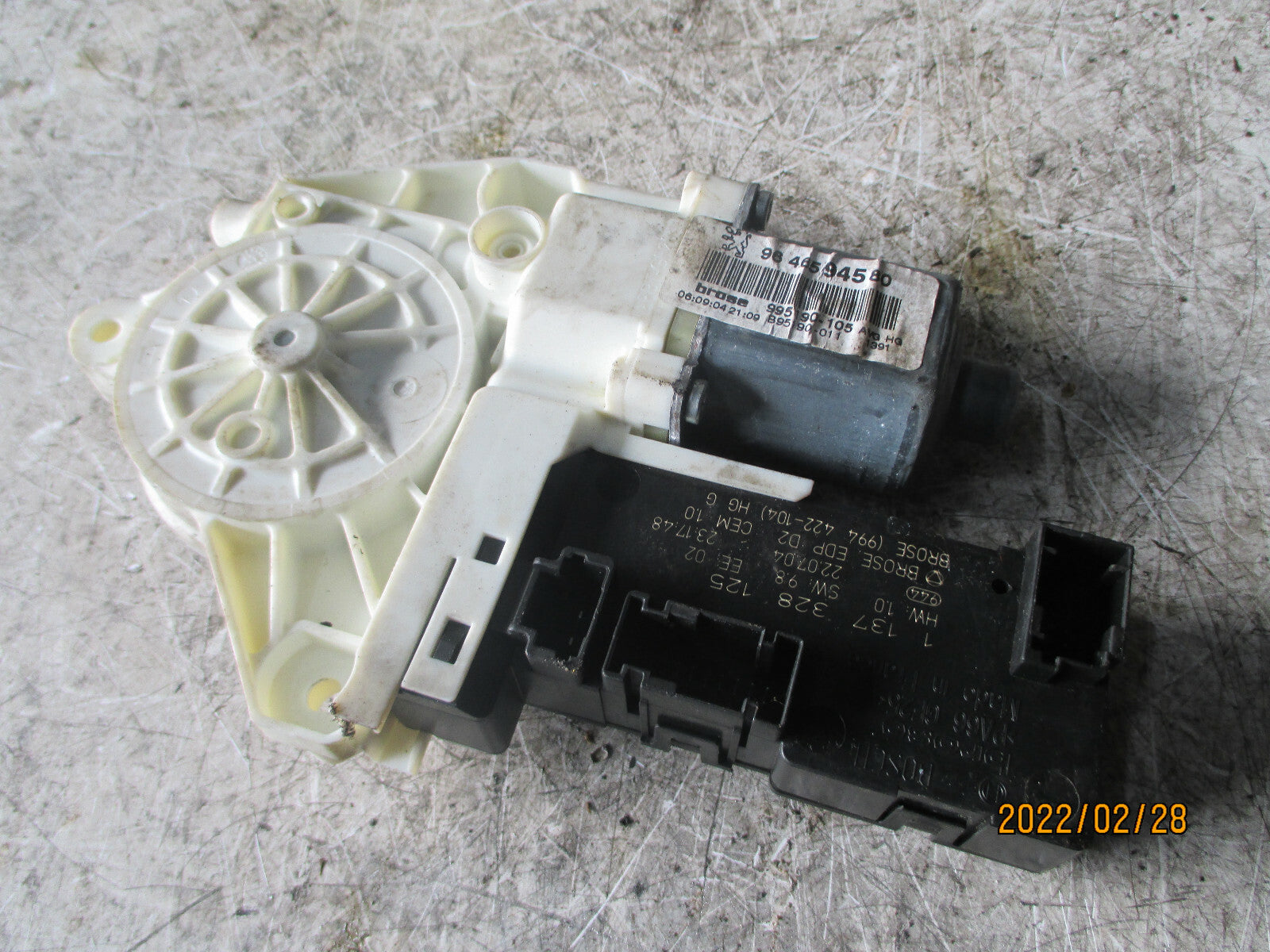 PEUGEOT 407 2004 NSF PASSENGER SIDE FRONT DOOR WINDOW SWITCH 9646594580