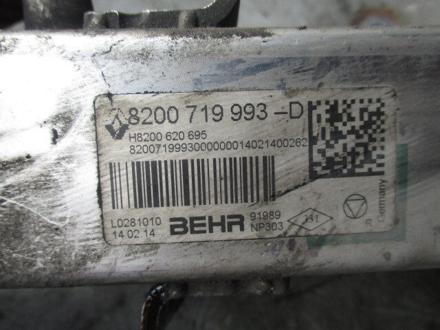 2010 NISSAN QASHQAI 2.0 DIESEL EGR VALVE COOLER 8200719993