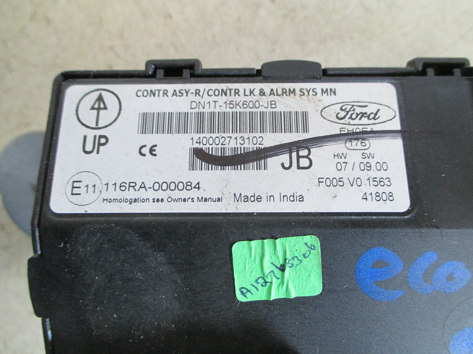 FORD ECOSPORT 2017 ECU BCM BODY CONTROL MODULE DN1T15K600JB