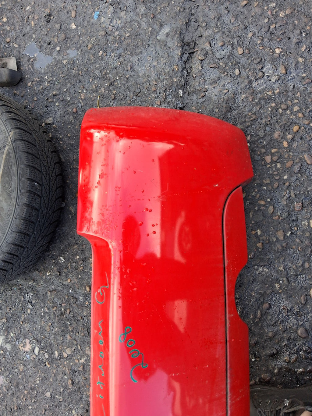 2008 CITROEN C2 COMPLETE REAR LOWER BUMPER RED