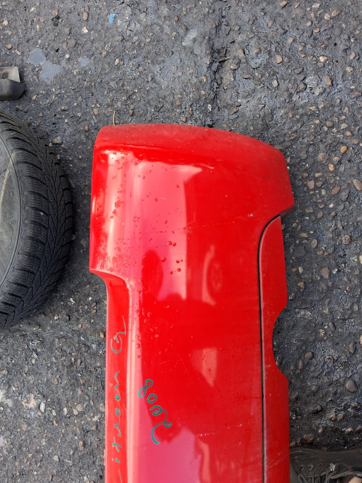 2008 CITROEN C2 COMPLETE REAR LOWER BUMPER RED