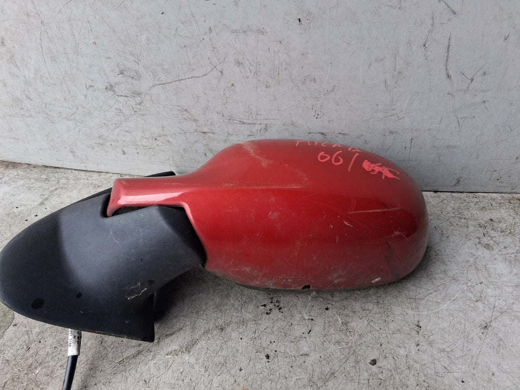 NISSAN MICRA 2006 K12 1.2 PETROL NS PASSENGER SIDE LEFT WING MIRROR RED E2011031