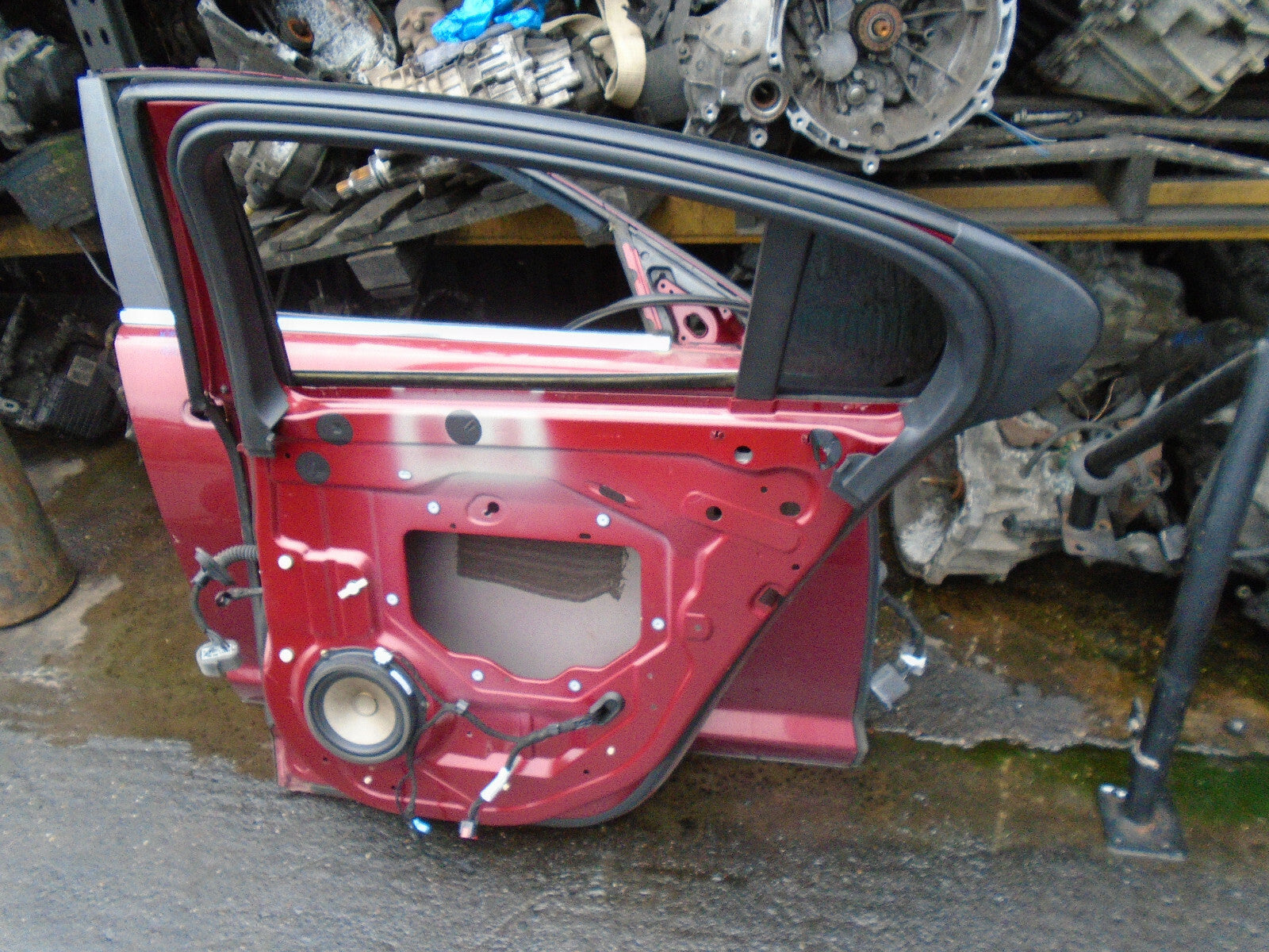 JAGUAR XF FACELIFT 2013 OSR DRIVER SIDE REAR BARE DOOR SHELL FRAME ONLY RED CAJ