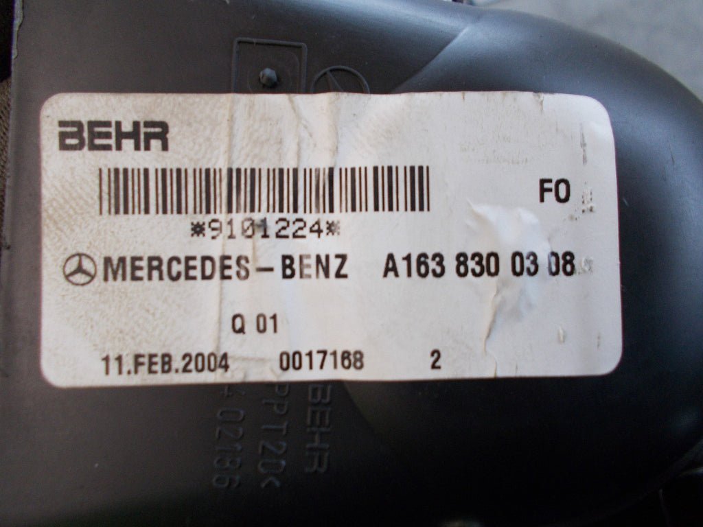 2002 MERCEDES ML270 REAR HEATER BLOWER MOTOR FAN A2038201642 A1638300308