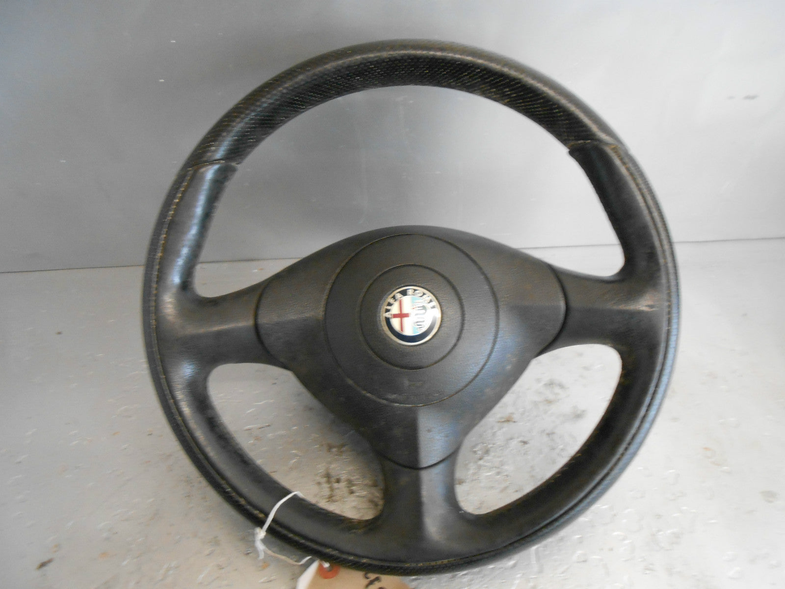 ALFA ROMEO 147 2003 STEERING WHEEL & AIR BAG BLACK LEATHER