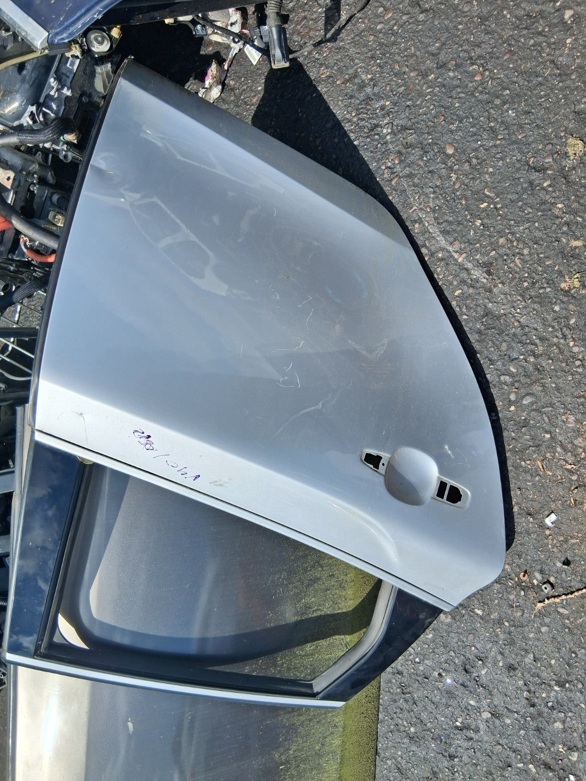 2016 VOLVO V40 D3 OSR DRIVER SIDE REAR RIGHT BARE DOOR SILVER
