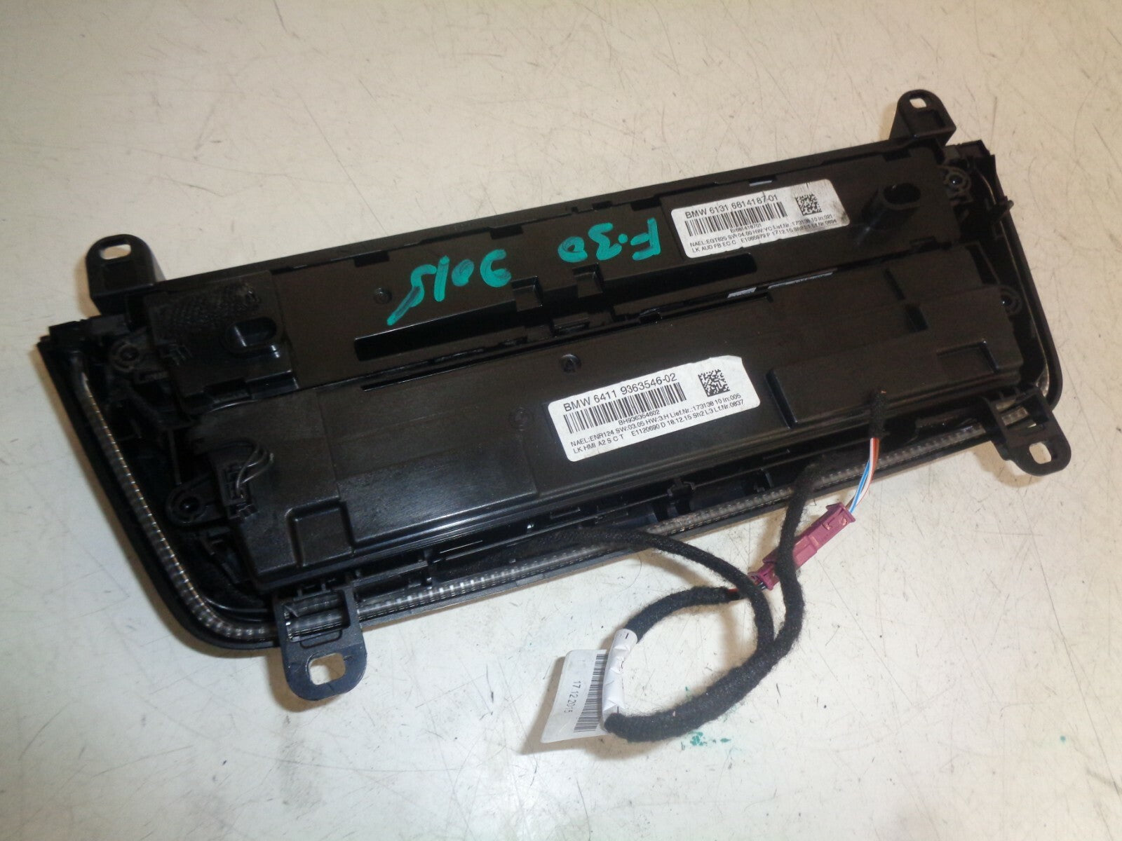 BMW 3 SERIES F30 2015 AC CONTROL PANEL & RADIO CONTROL 9363546 6814187