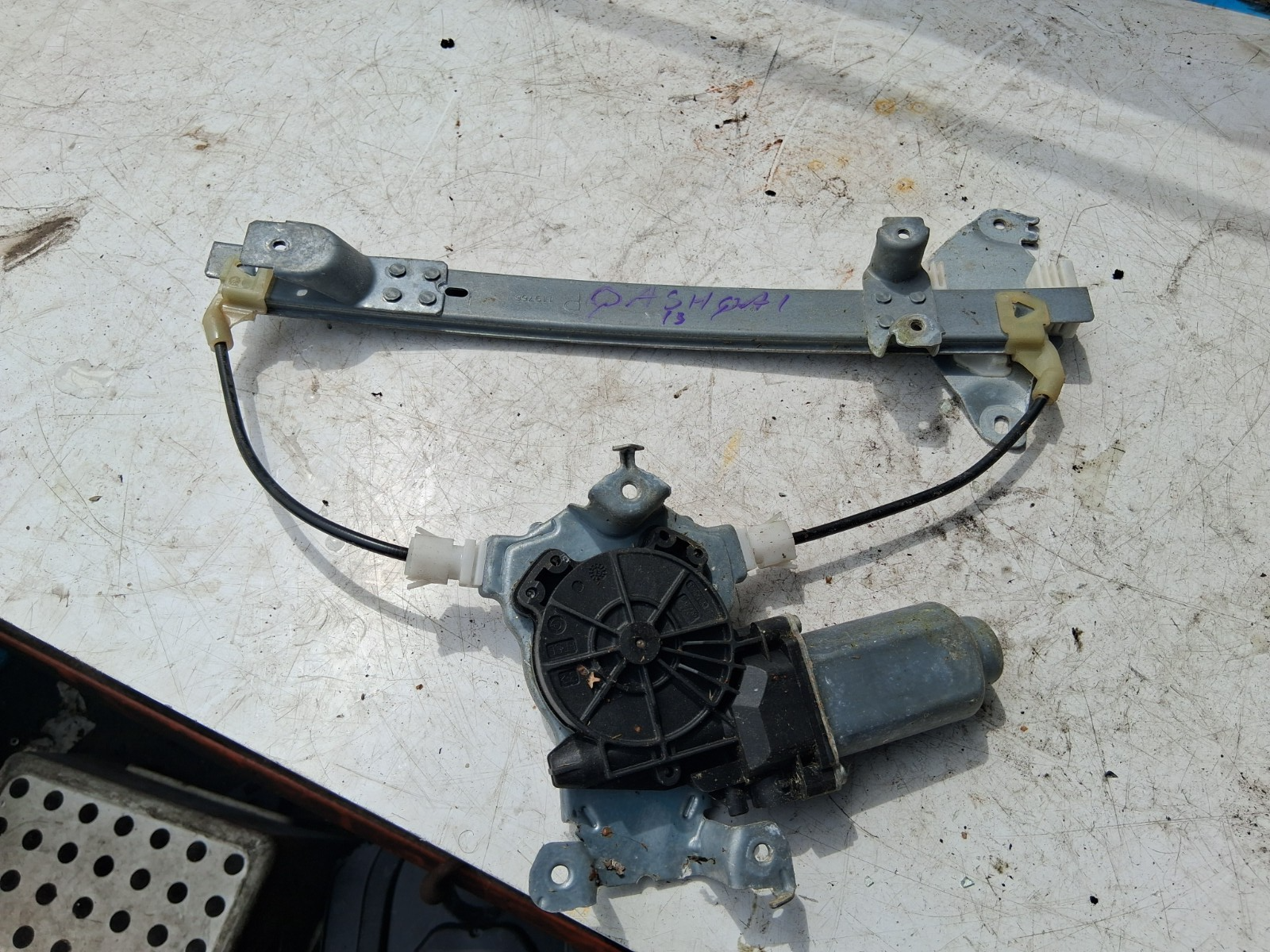 2013 NISSAN QASHQAI J10 NSR REAR PASSENGER SIDE WINDOW MOTOR REGULATOR 119766