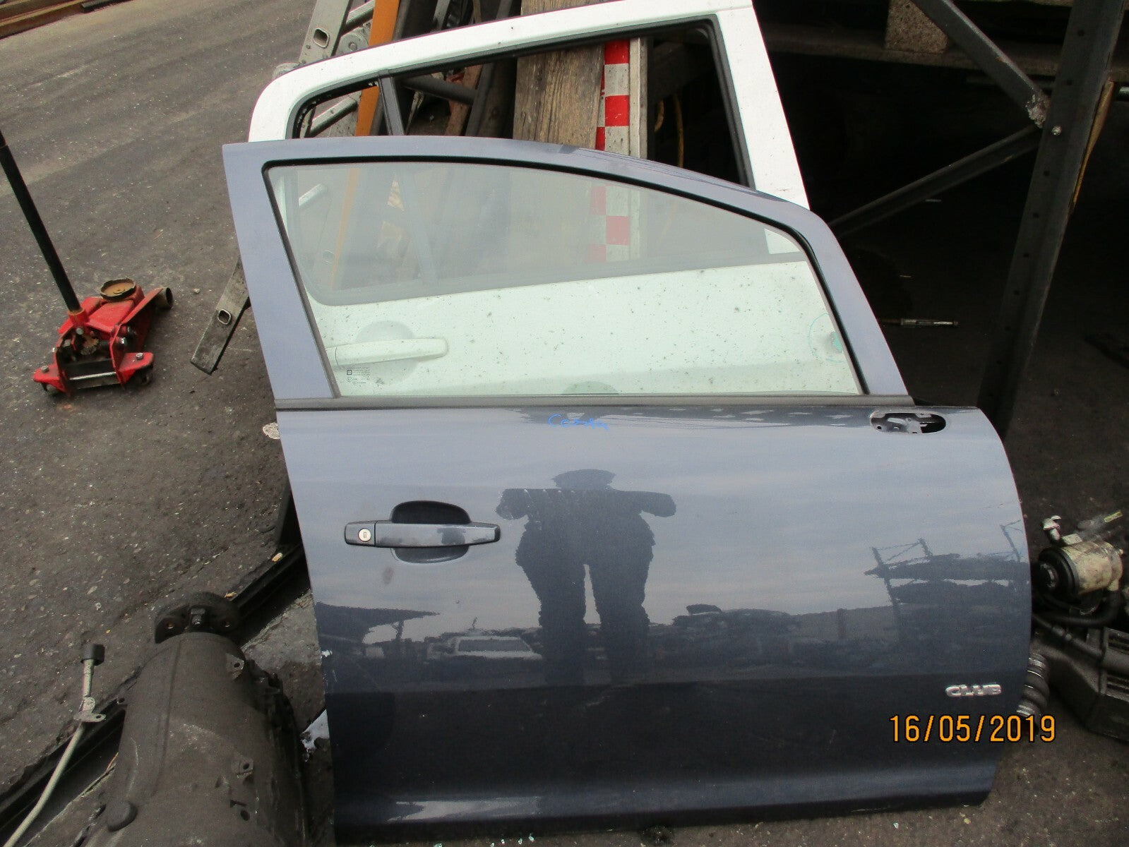 VAUXHALL CORSA D 5 DOOR OSF DRIVER SIDE FRONT DOOR GREY