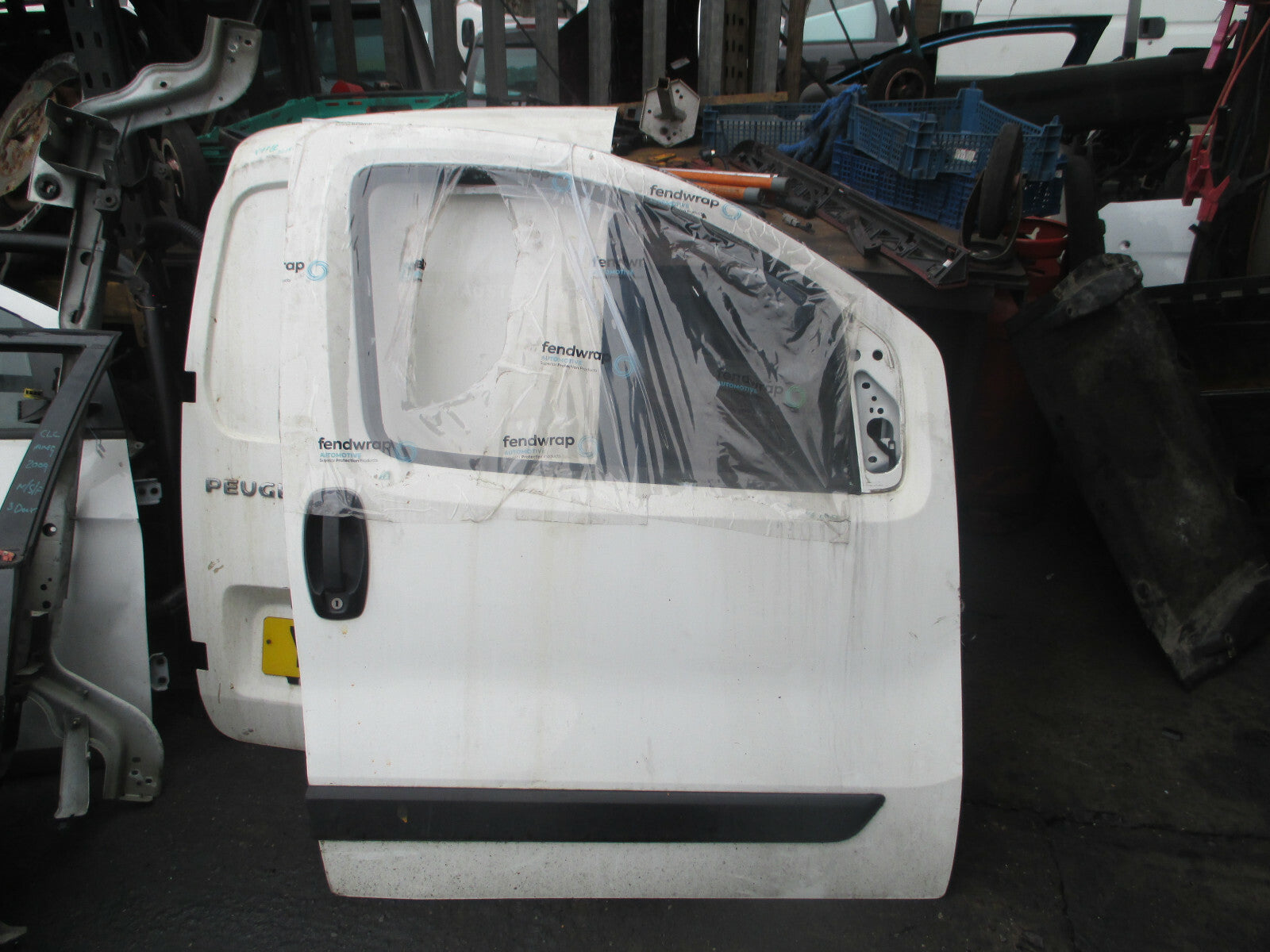 2015 PEUGEOT BIPPER OSF DRIVER SIDE FRONT DOOR BARE WHITE