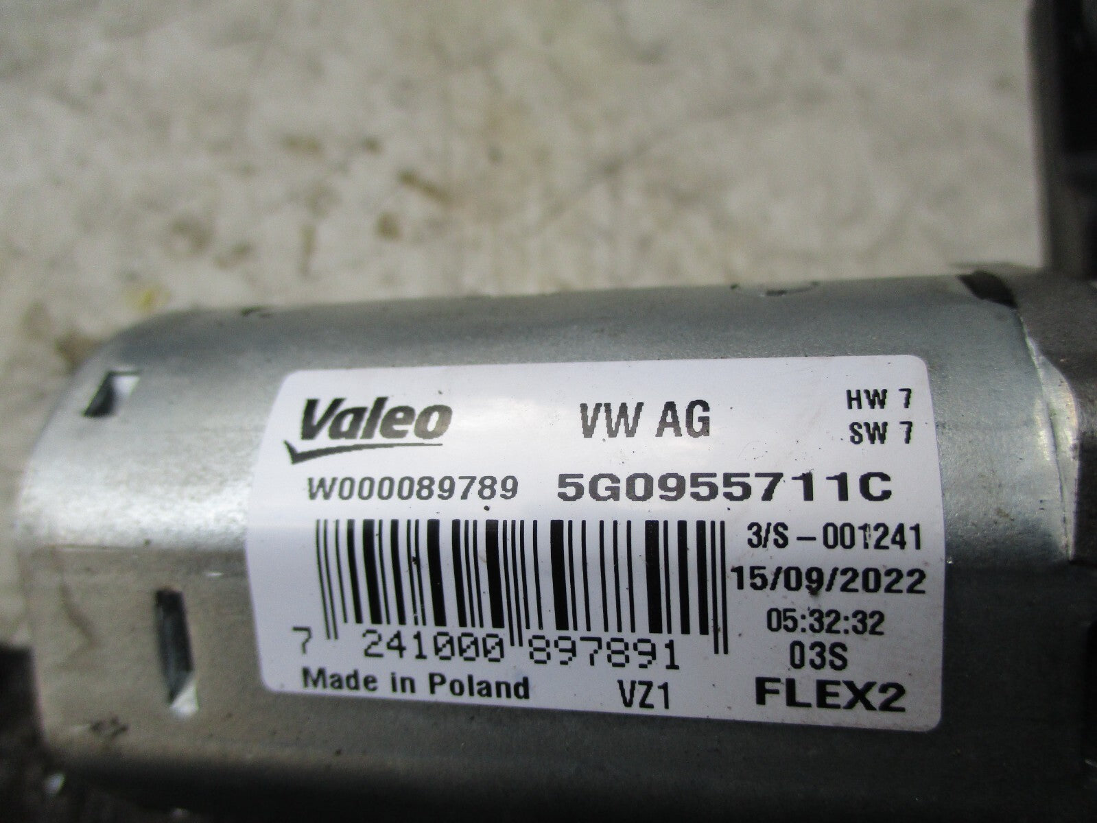VW VOLKSWAGEN UP 2020 HATCHBACK WIPER MOTOR REAR 5G0955711C