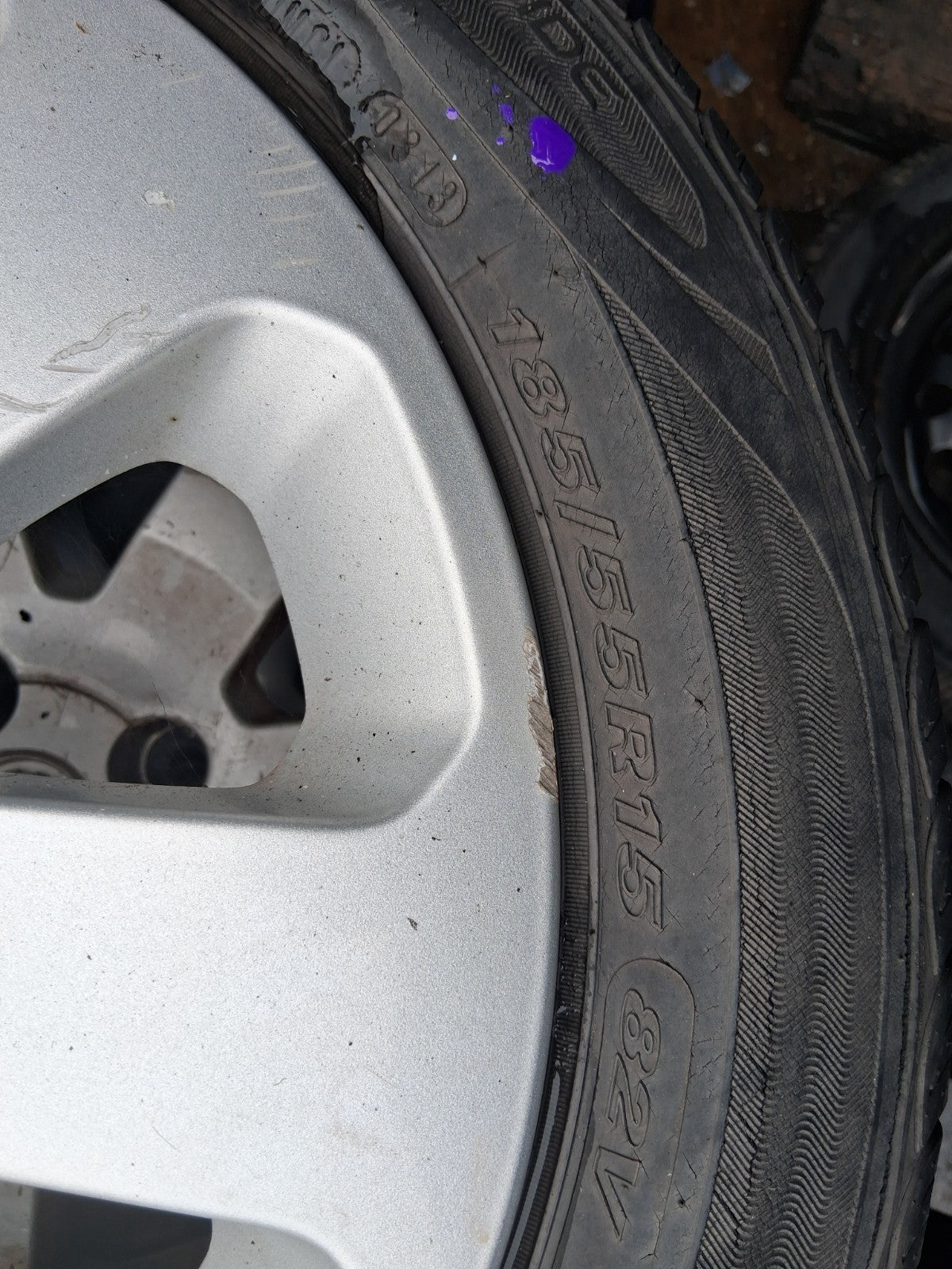 2005 VAUXHALL CORSA C 15 INCH ALLOY WHEEL WITH TYRE 185/55R15